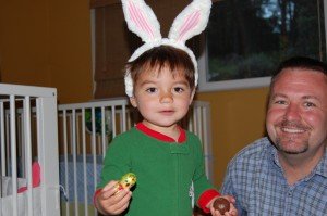 dsc_1706 Evan has his first of way too many chocolates!