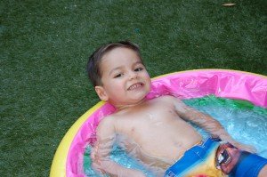 It's fun to have a child who will pose for the camera instead of "charging and grabbing" it!
