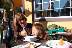 Nanna and Sophie at Lunch in Fair Play