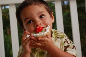 Evan with his cookie