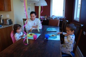 Birthday day breakfast party